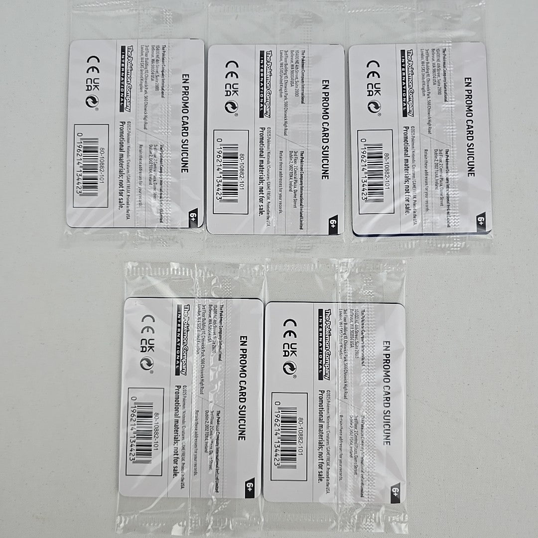 Suicune 026/094 EB Games Promo Sealed x5 Phantasmal Flames Free Combined Postage