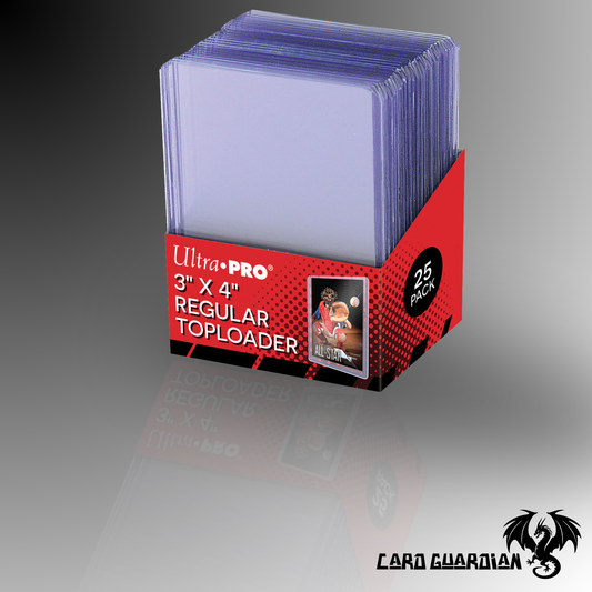 Ultra Pro 3″x4″ Clear Regular Toploaders – 25 Pack