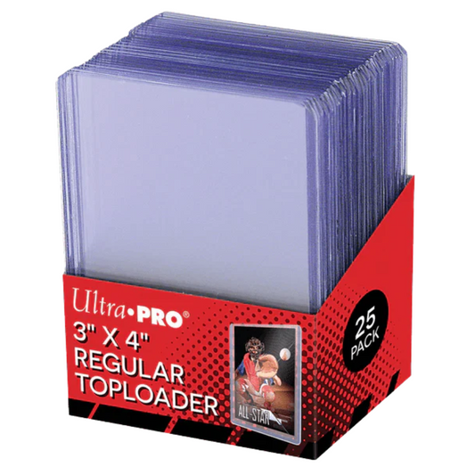 Ultra Pro 3″x4″ Clear Regular Toploaders – 25 Pack