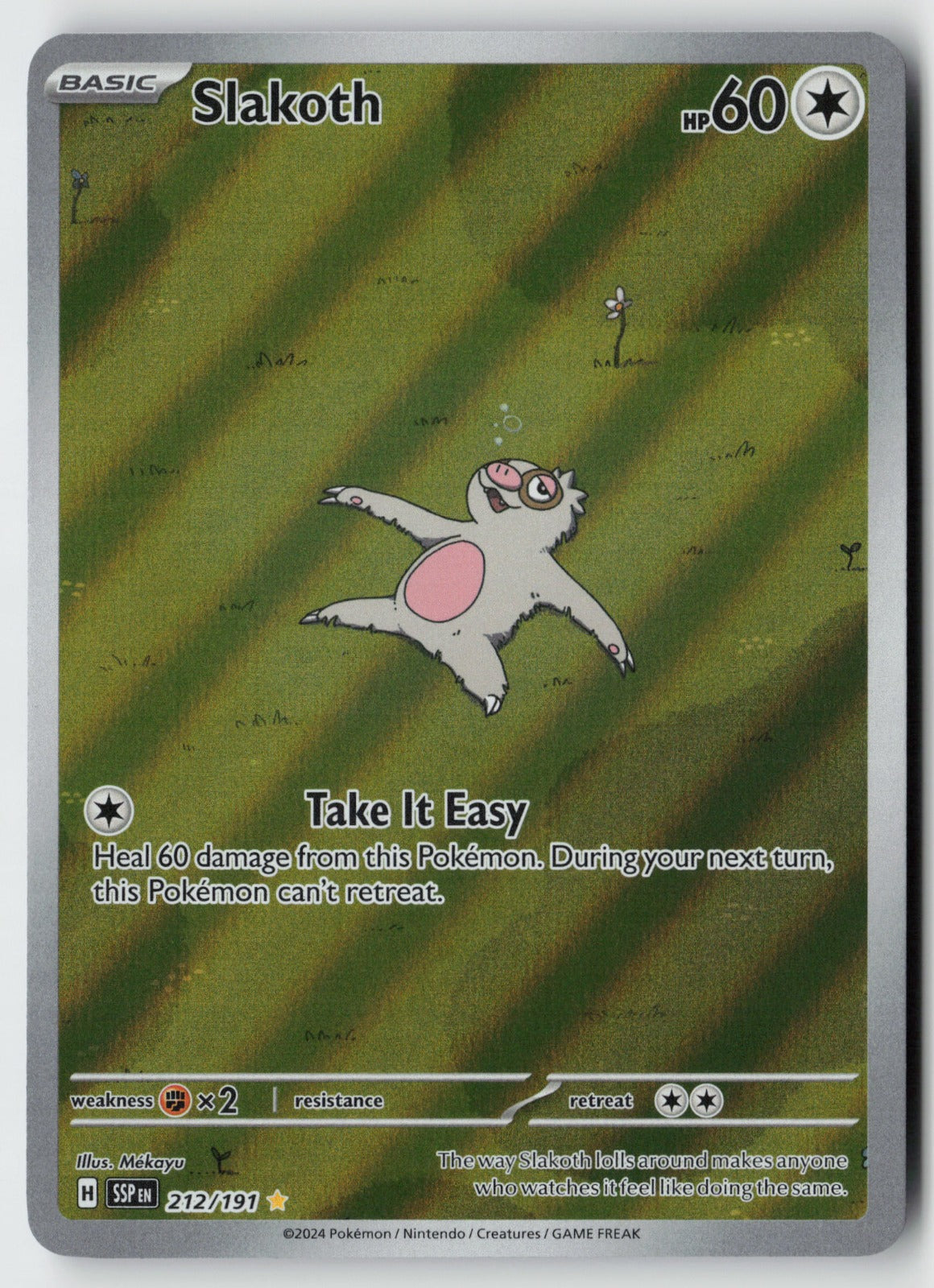 Slakoth 212/191 – Surging Sparks Pokémon Card NM