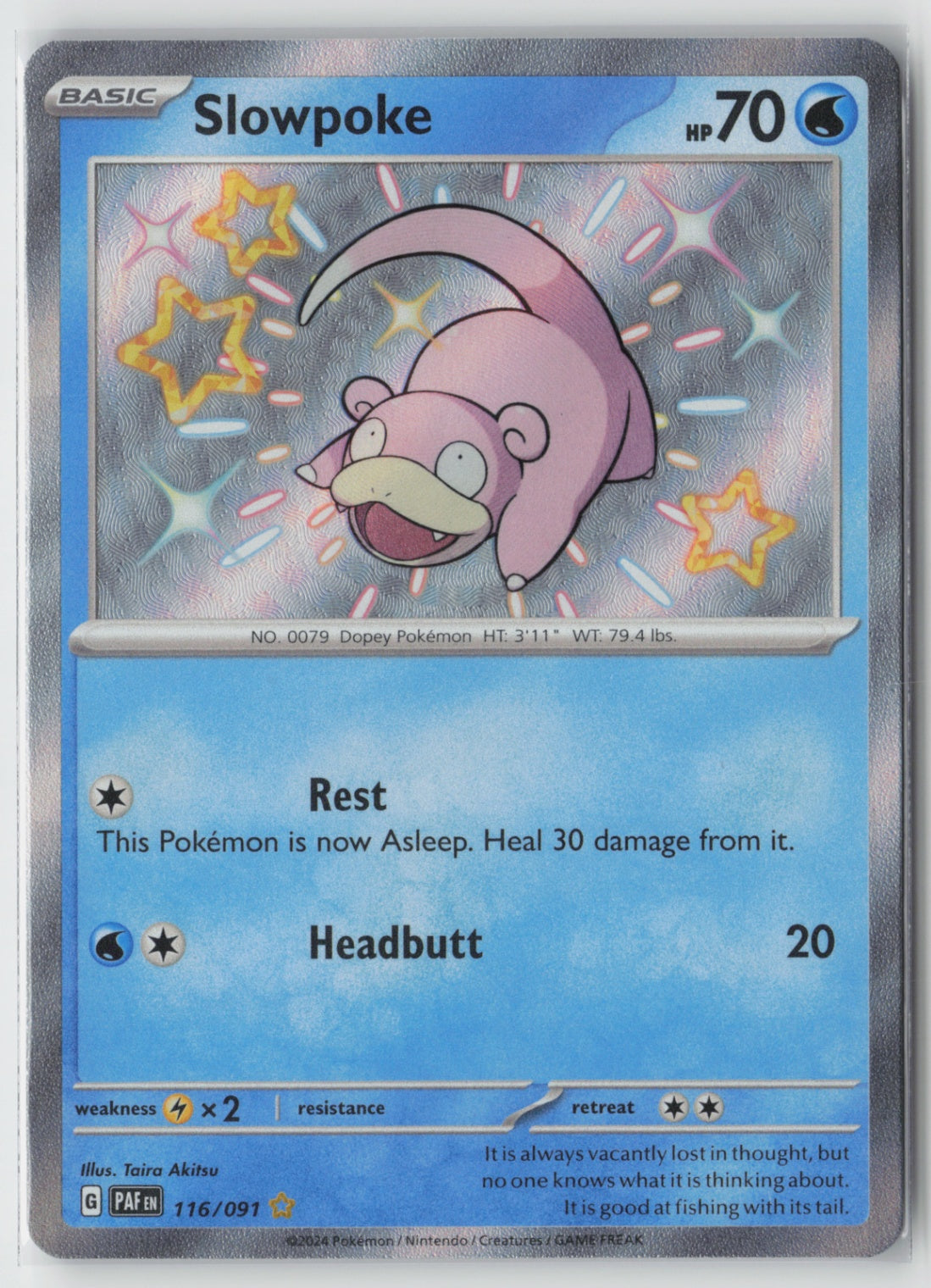 Slowpoke 116/091 – SV: Paldean Fates Pokémon Card NM