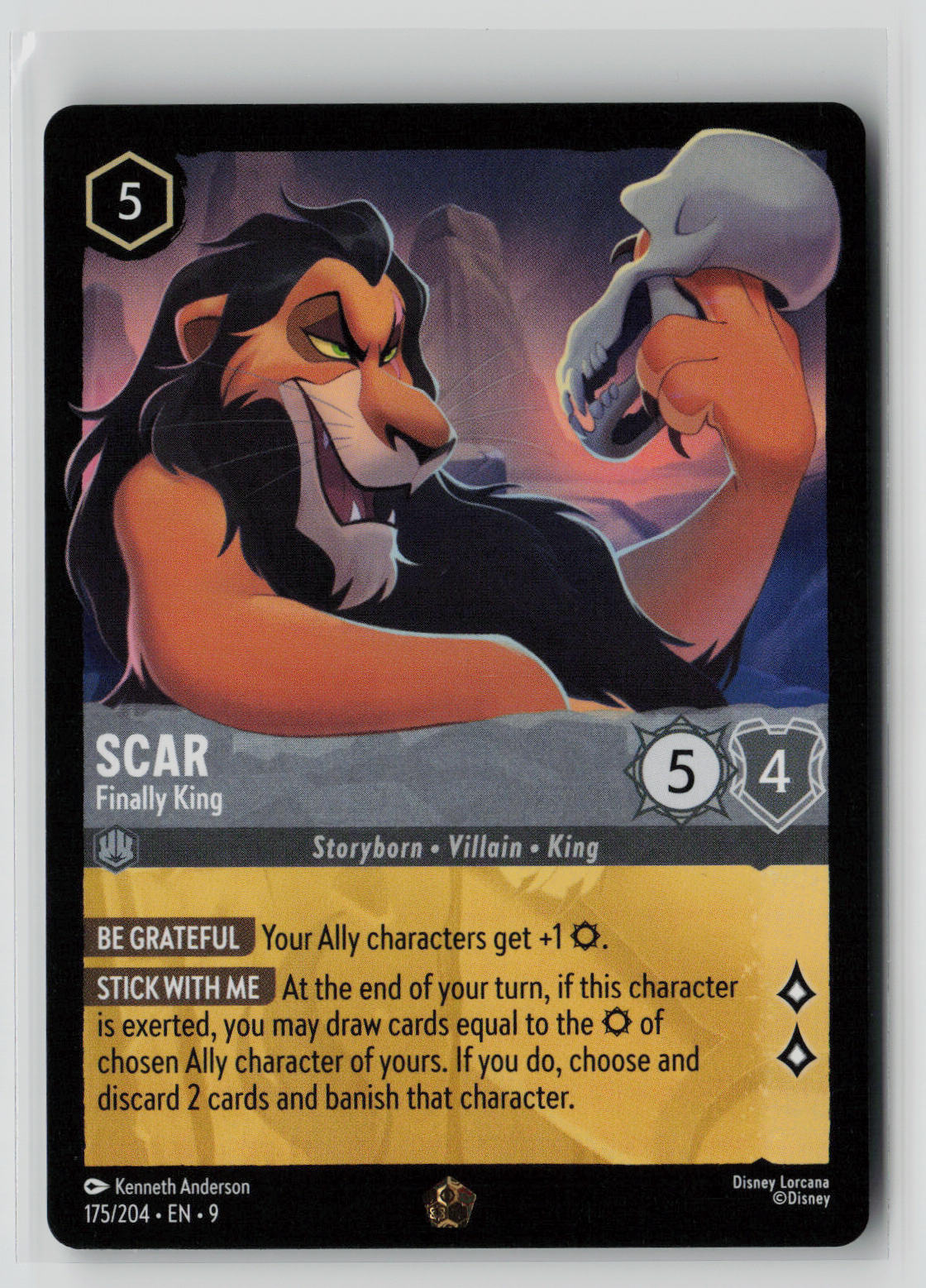Scar - Finally King 175/204 – Fabled Non Foil NM