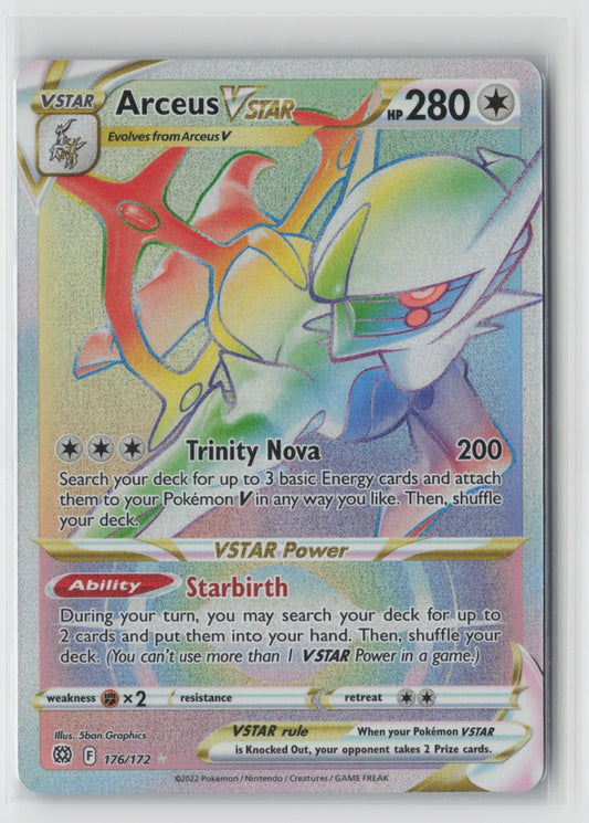 Arceus VSTAR (Secret) (176) 176/172 – SWSH09: Brilliant Stars Pokémon Card NM