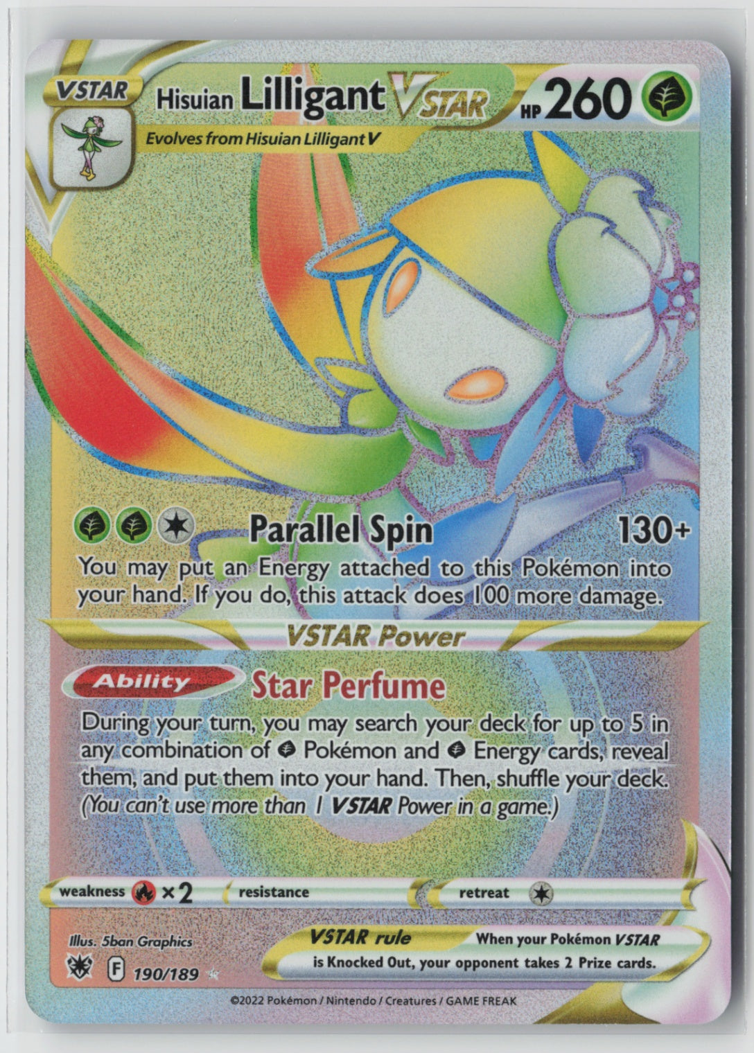 Hisuian Lilligant VSTAR (Secret) 190/189 – SWSH10: Astral Radiance Pokémon Card 