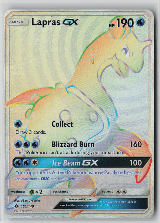 Lapras GX 151/149 – SM Base Set Pokémon Card NM