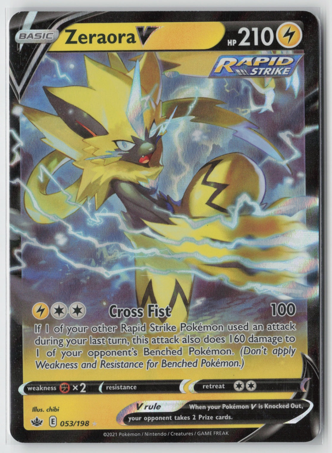 Zeraora V 053/198 – SWSH06: Chilling Reign Pokémon Card NM