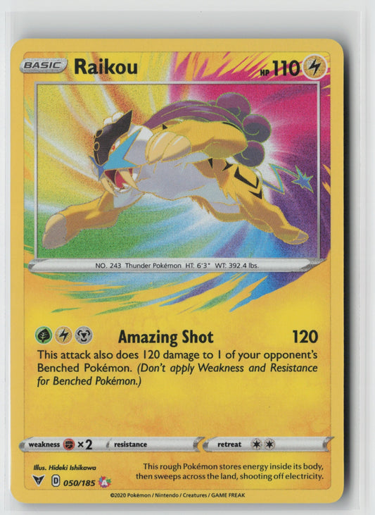 Raikou 050/185 – SWSH04: Vivid Voltage Pokémon Card NM