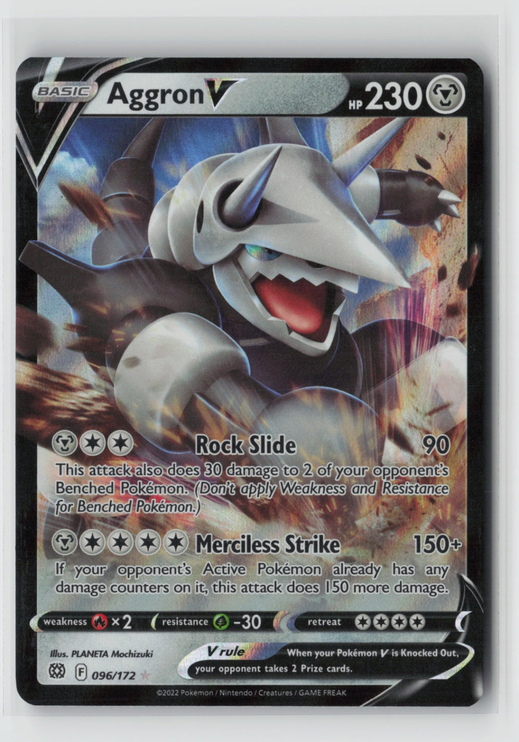 Aggron V 096/172 – SWSH09: Brilliant Stars Pokémon Card NM