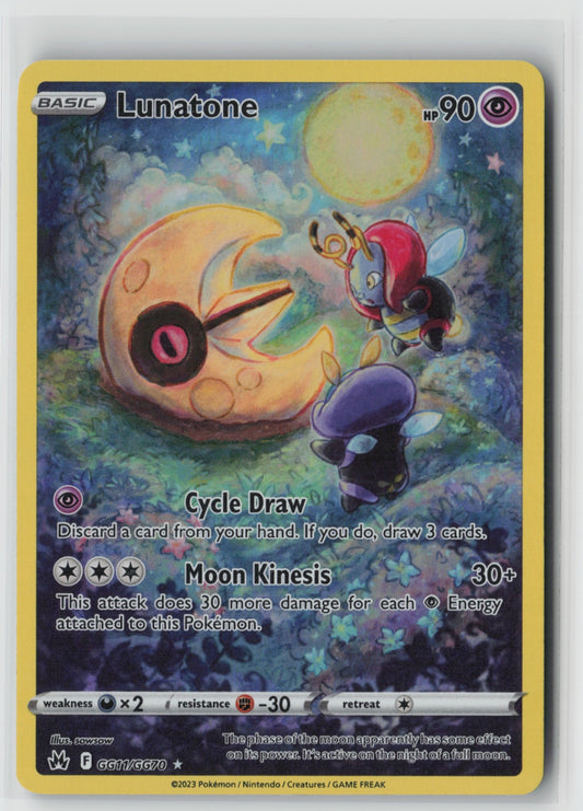 Lunatone GG11/GG70 – Crown Zenith: Galarian Gallery Pokémon Card NM
