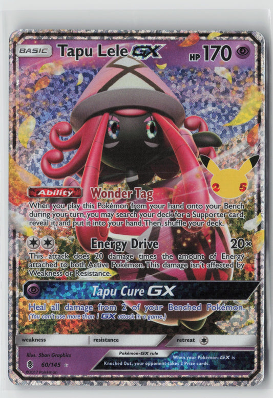 Tapu Lele GX 60/145 – Celebrations: Classic Collection Pokémon Card NM