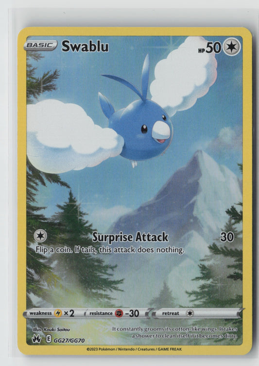 Swablu GG27/GG70 – Crown Zenith: Galarian Gallery Pokémon Card NM