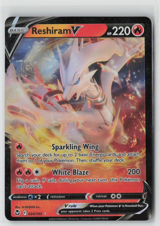 Reshiram V 024/195 – SWSH12: Silver Tempest Pokémon Card NM