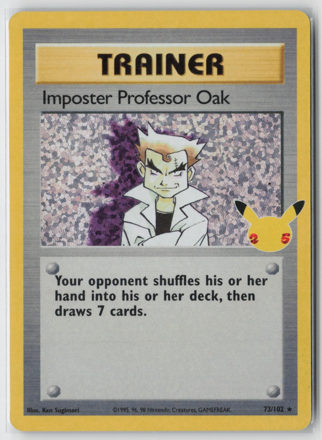 Imposter Professor Oak 73/102 – Celebrations: Classic Collection Pokémon Card NM