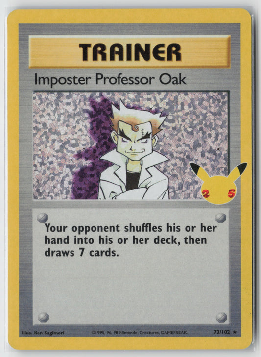 Imposter Professor Oak 73/102 – Celebrations: Classic Collection Pokémon Card NM