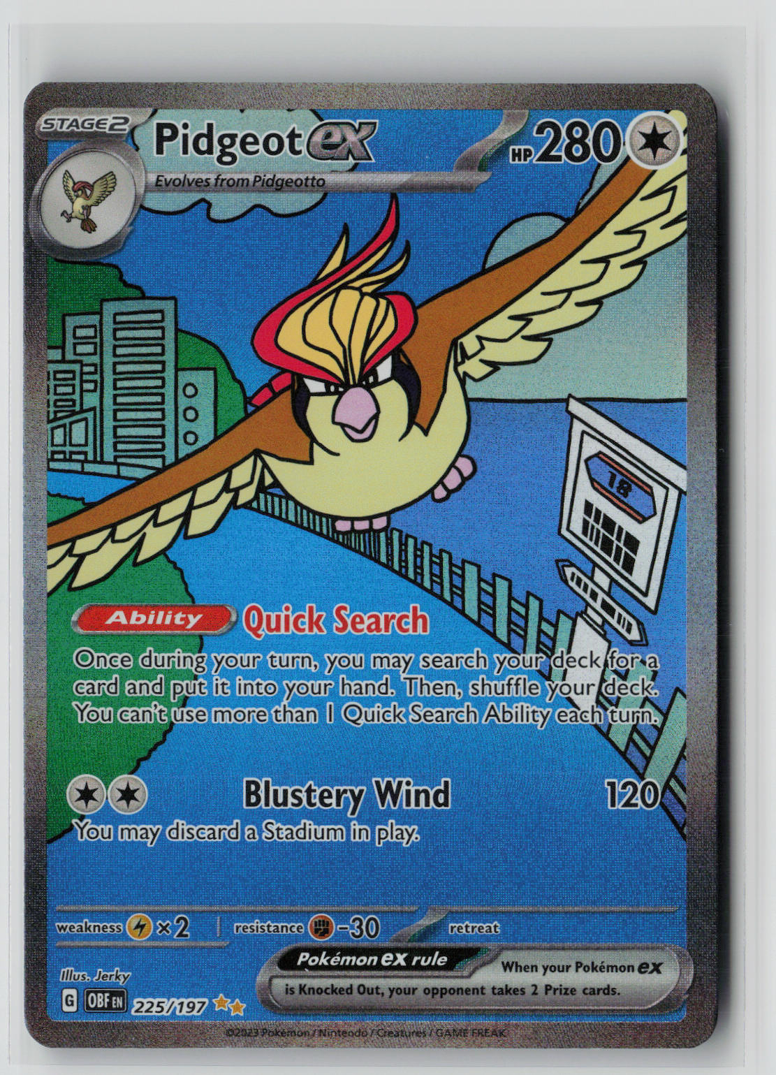 Pidgeot ex 225/197 – Obsidian Flames Pokémon Card LP