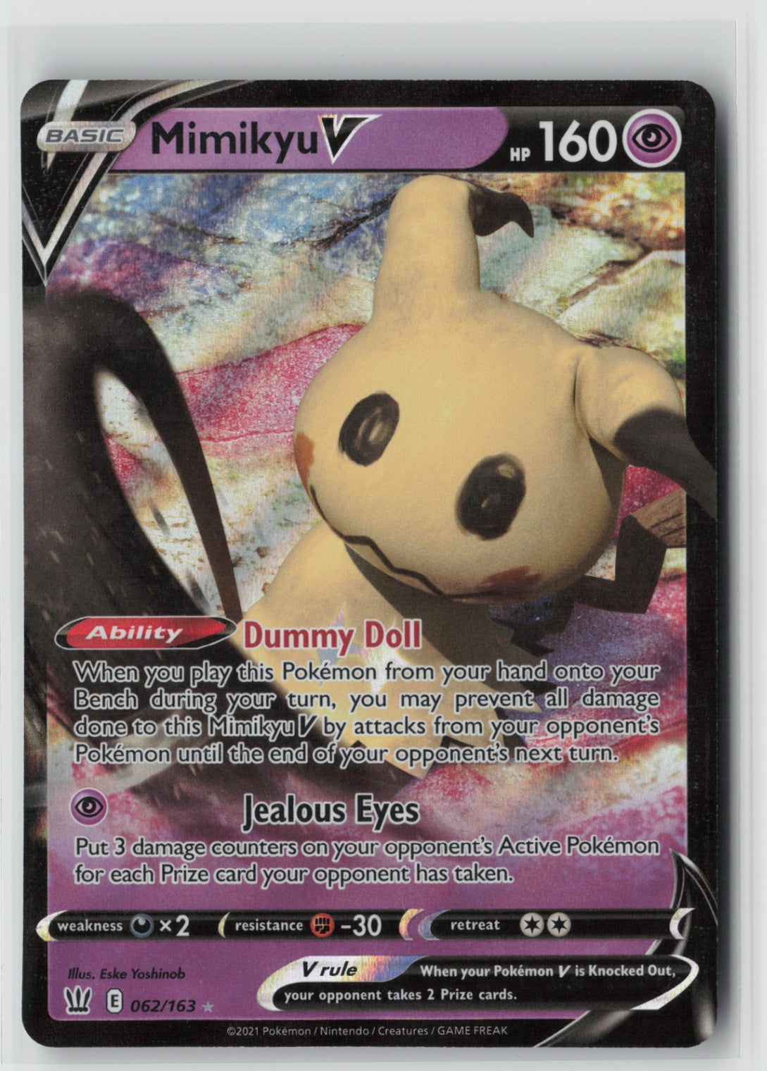 Mimikyu V 062/163 – SWSH05: Battle Styles Pokémon Card NM