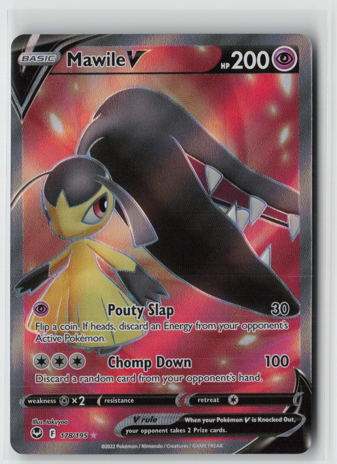 Mawile V (Full Art) 178/195 – SWSH12: Silver Tempest Pokémon Card NM
