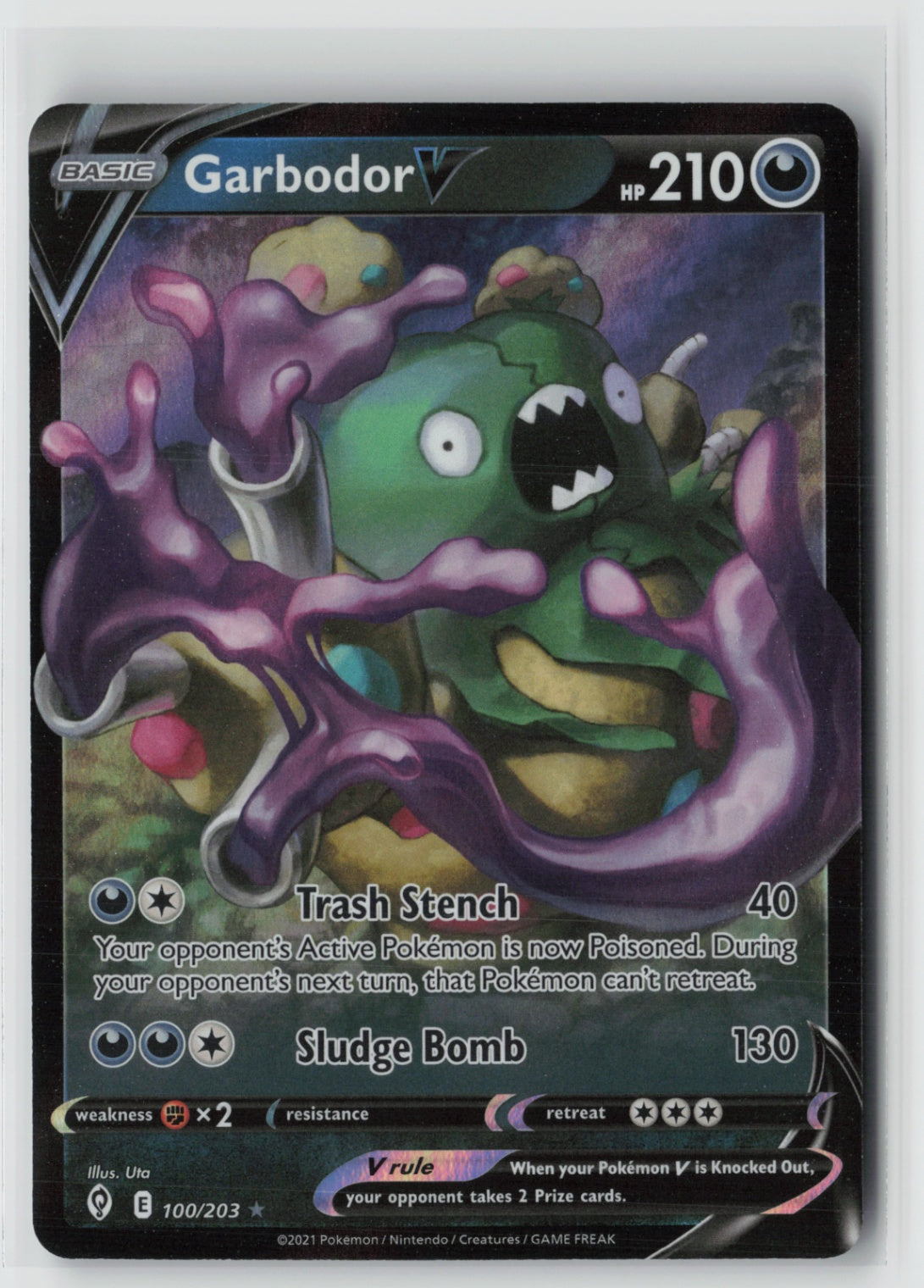 Garbodor V 100/203 – SWSH07: Evolving Skies Pokémon Card NM