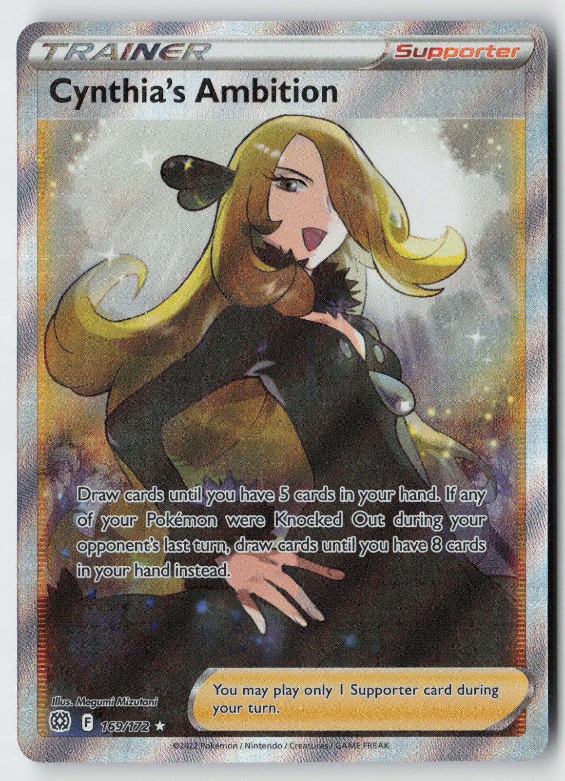 Cynthia's Ambition (Full Art) 169/172 – Brilliant Stars Pokémon Card NM