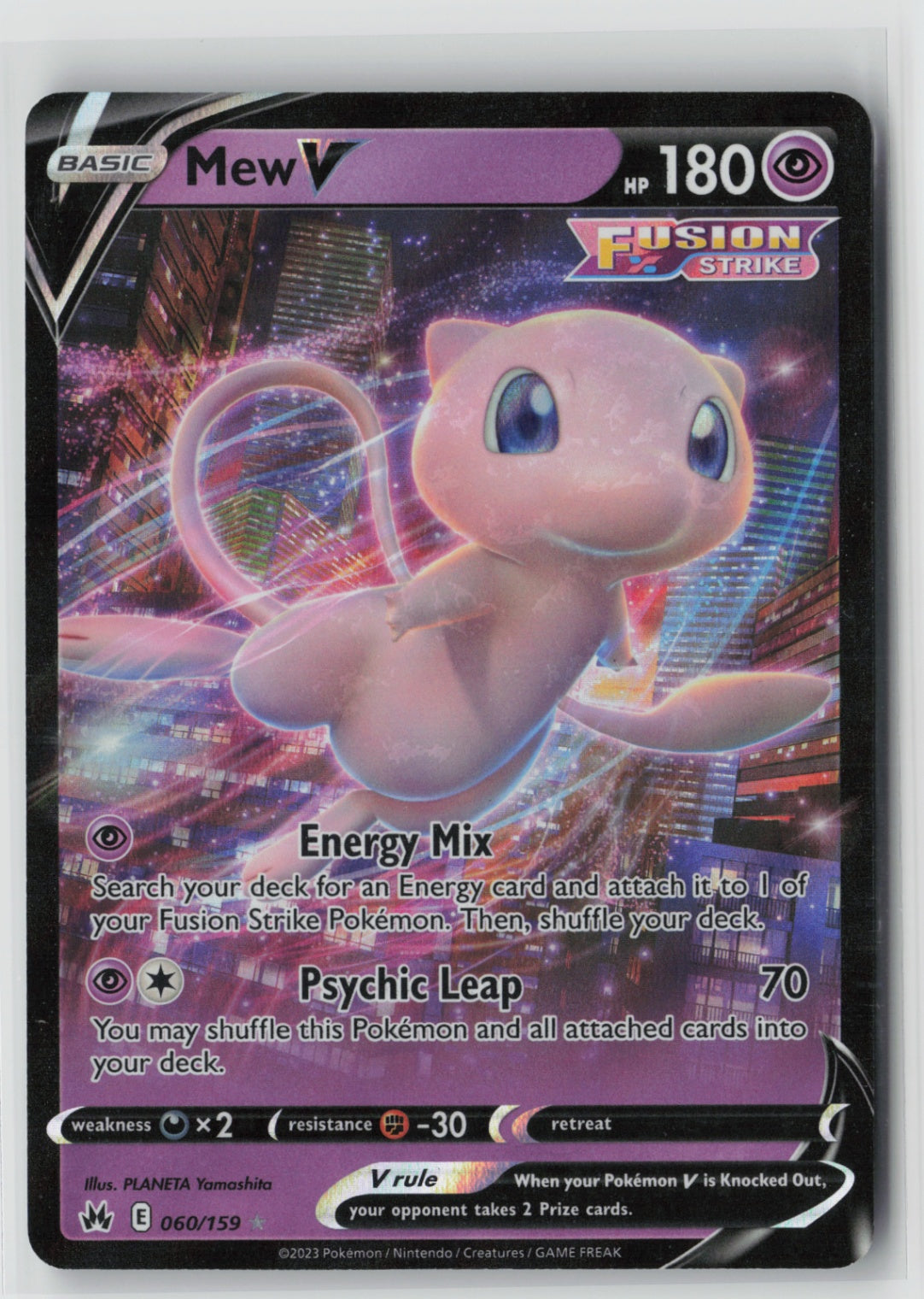 Mew V 060/159 – Crown Zenith Pokémon Card NM