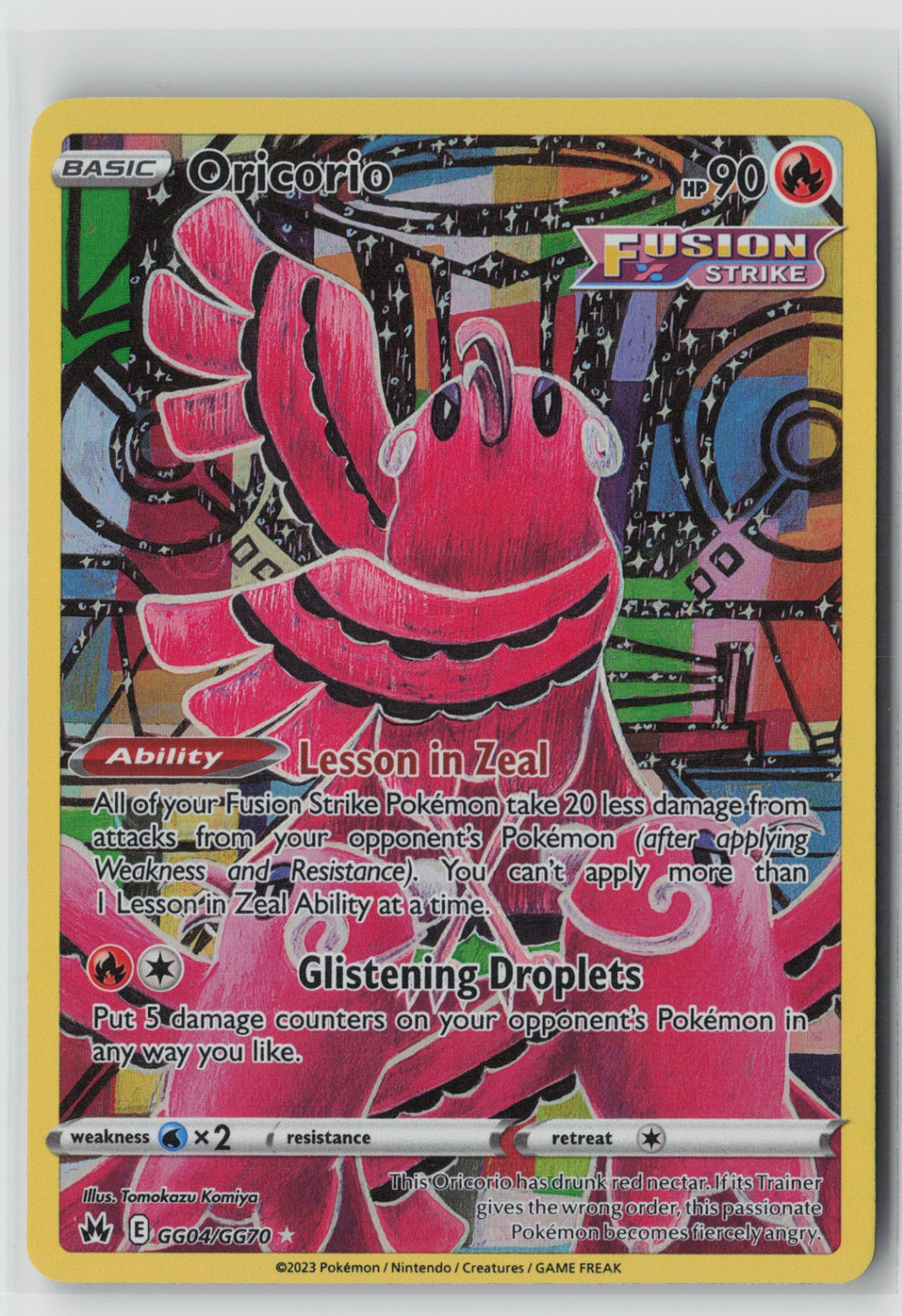 Oricorio GG04/GG70 – Crown Zenith: Galarian Gallery Pokémon Card NM