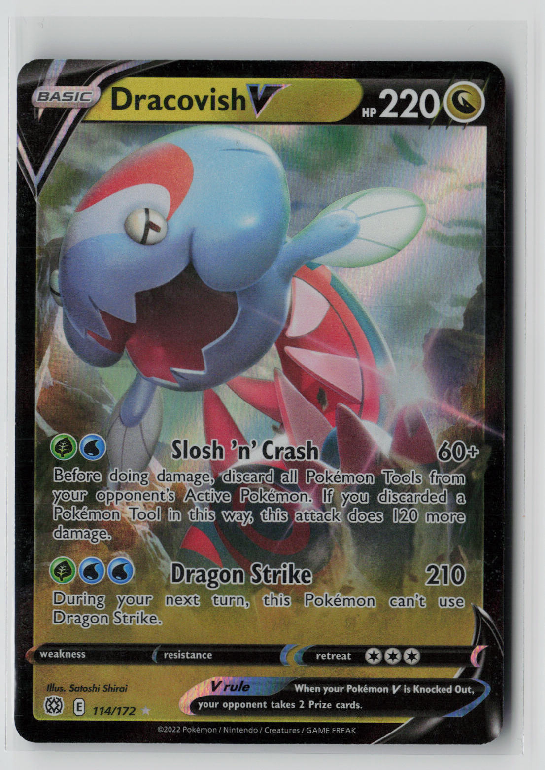 Dracovish V 114/172 – Brilliant Stars Pokémon Card NM