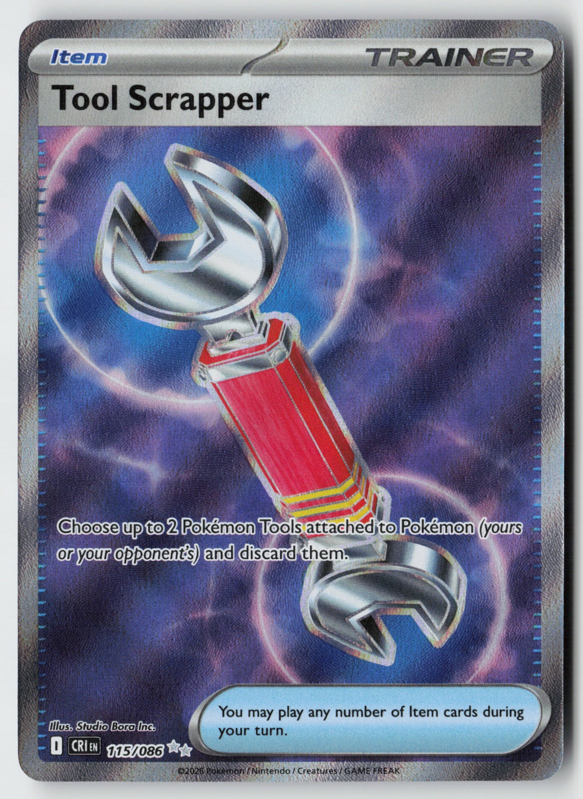 Tool Scrapper 115/086 – Chaos Rising Pokémon Card NM