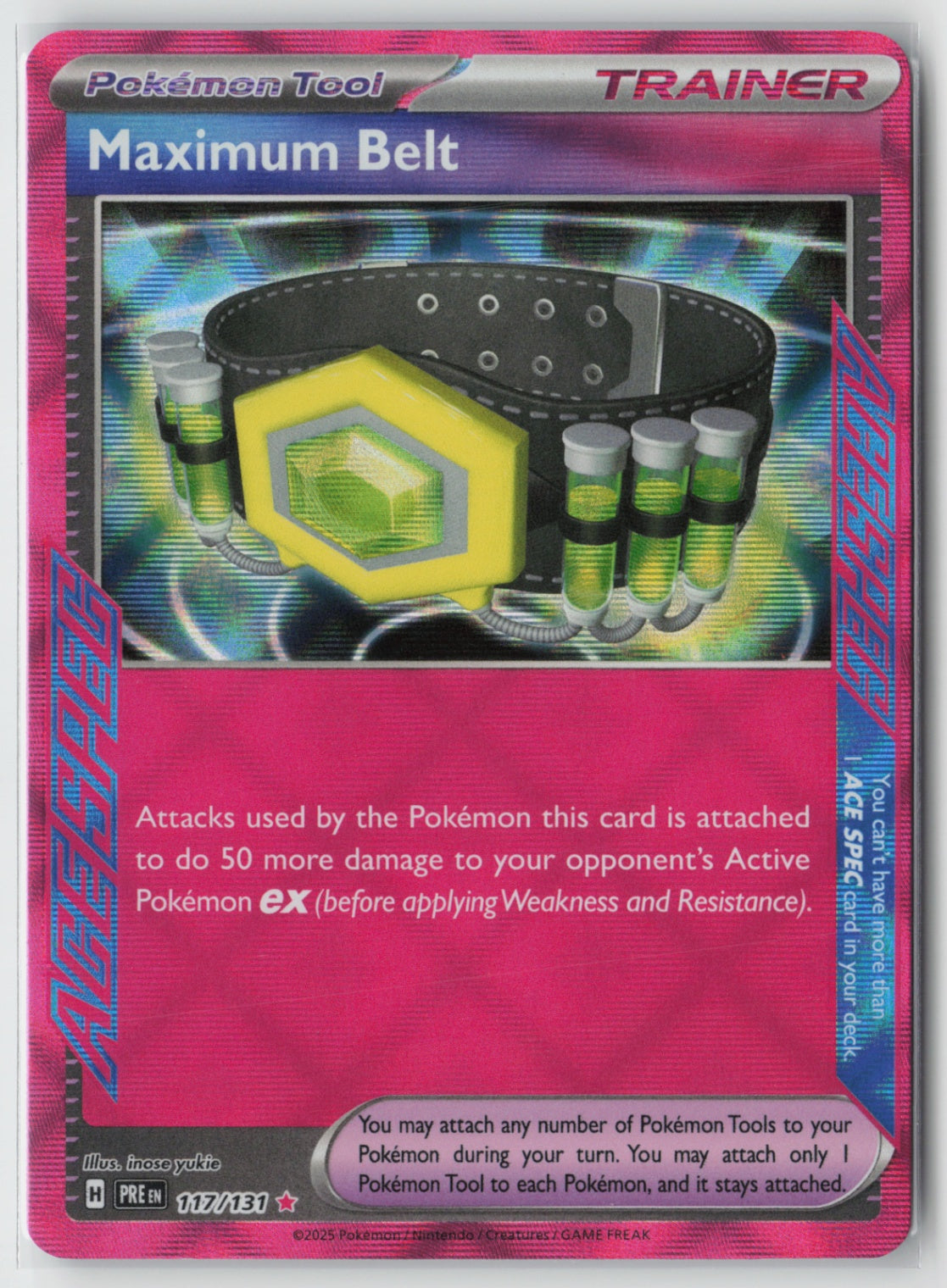 Maximum Belt 117/131 – SV: Prismatic Evolutions Pokémon Card NM