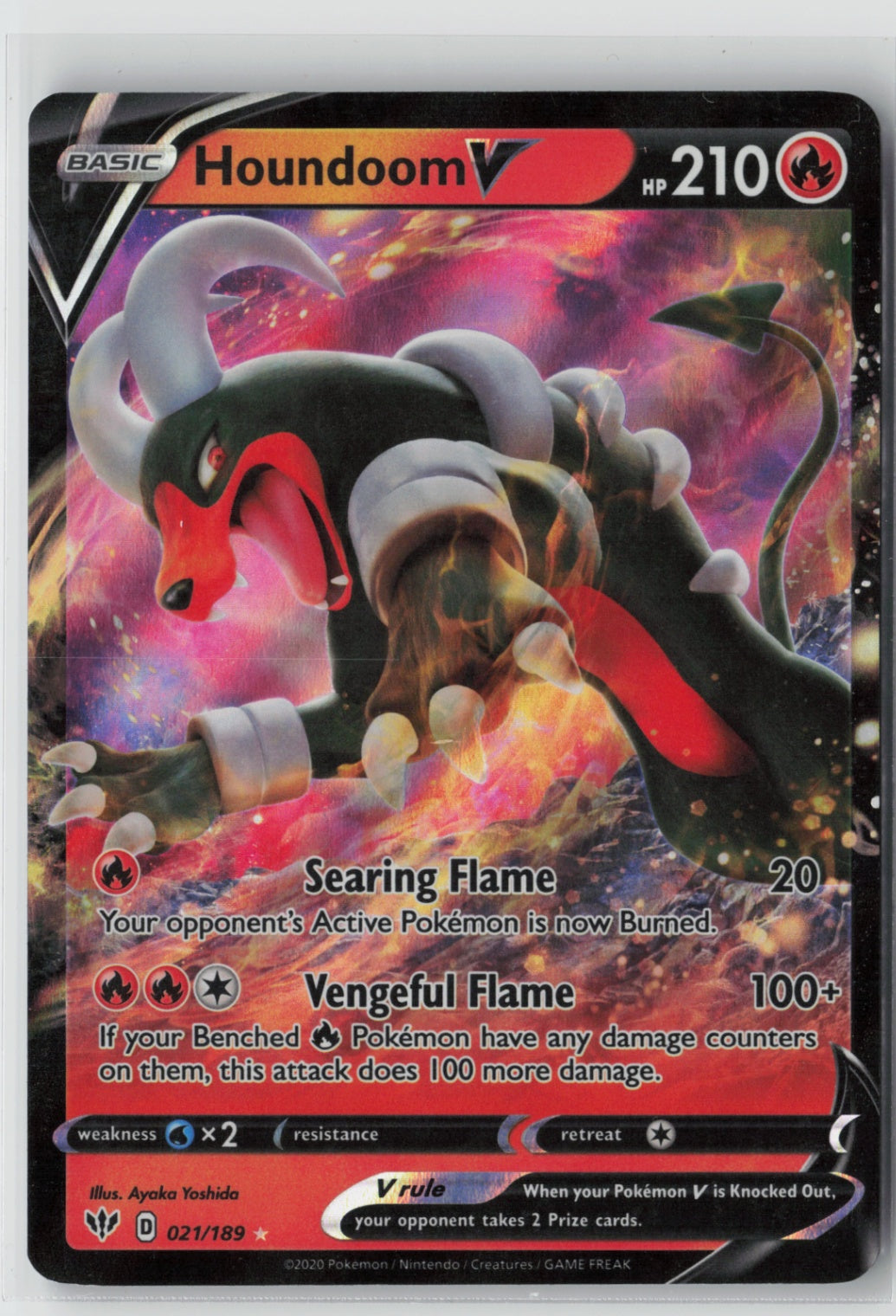 Houndoom V 021/189 – SWSH03: Darkness Ablaze Pokémon Card NM