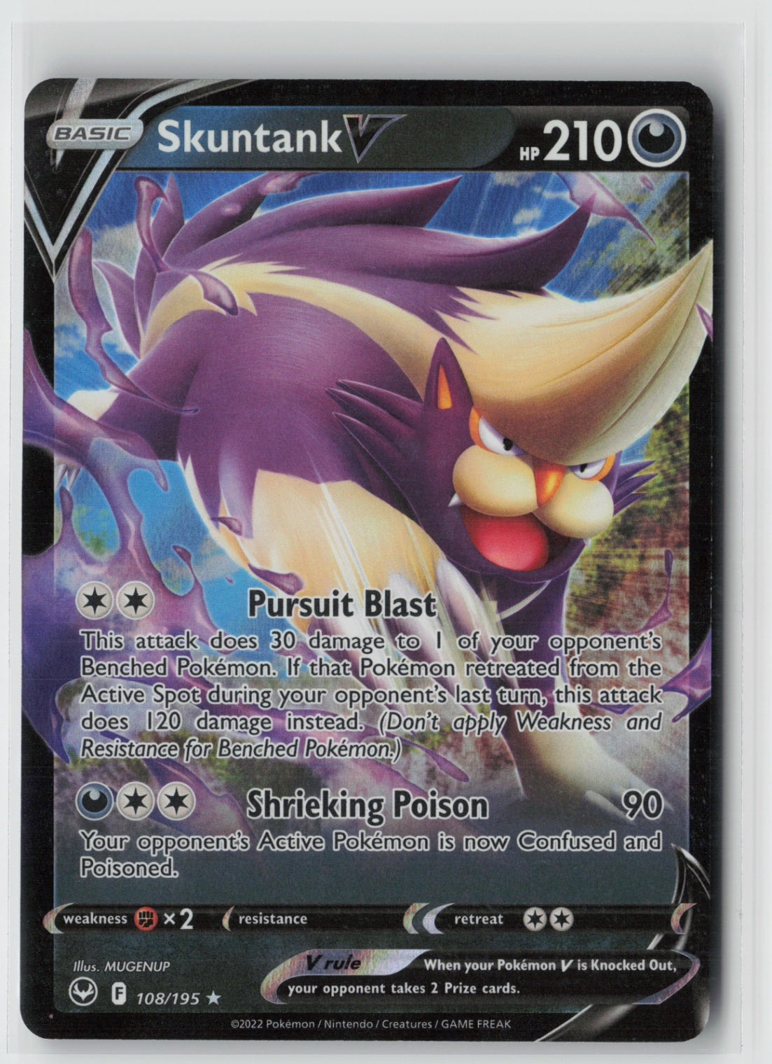Skuntank V 108/195 – SWSH12: Silver Tempest Pokémon Card NM