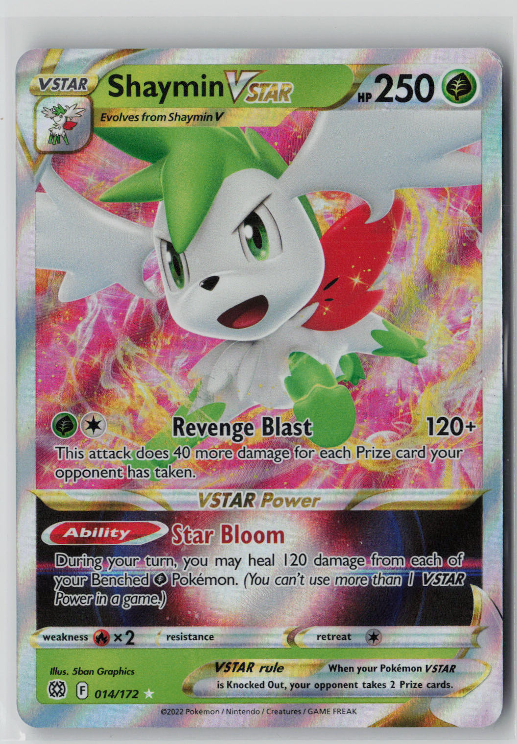 Shaymin VSTAR 014/172 – Brilliant Stars Pokémon Card NM