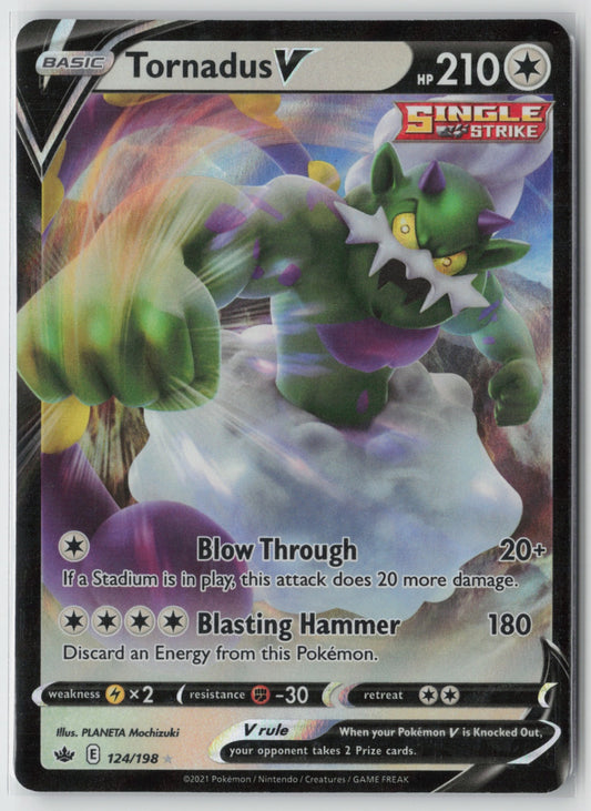 Tornadus V 124/198 – SWSH06: Chilling Reign Pokémon Card NM