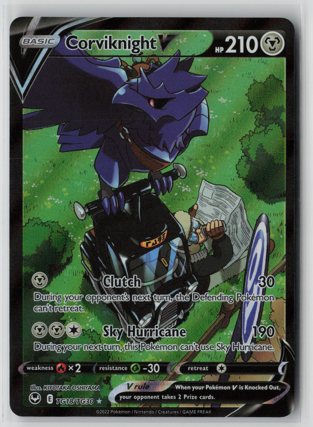 Corviknight V TG18/TG30 – Silver Tempest Trainer Gallery Pokémon Card NM