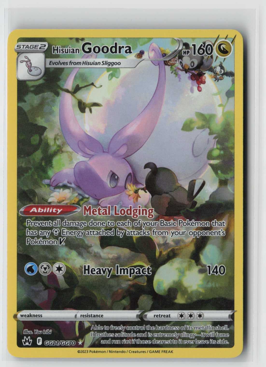 Hisuian Goodra GG21/GG70 – Crown Zenith: Galarian Gallery Pokémon Card NM