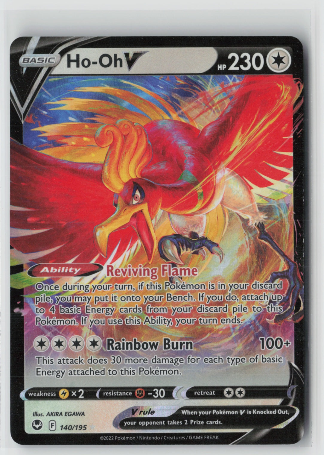 Ho-Oh V 140/195 – SWSH12: Silver Tempest Pokémon Card NM