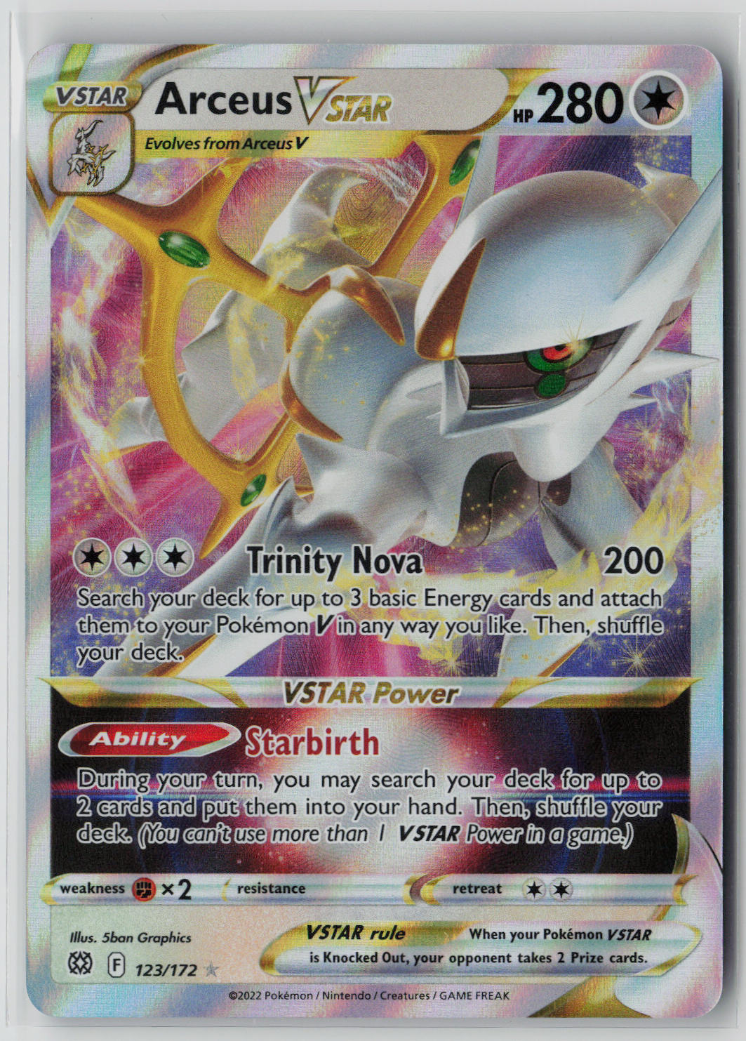 Arceus VSTAR 123/172 – Brilliant Stars Pokémon Card NM
