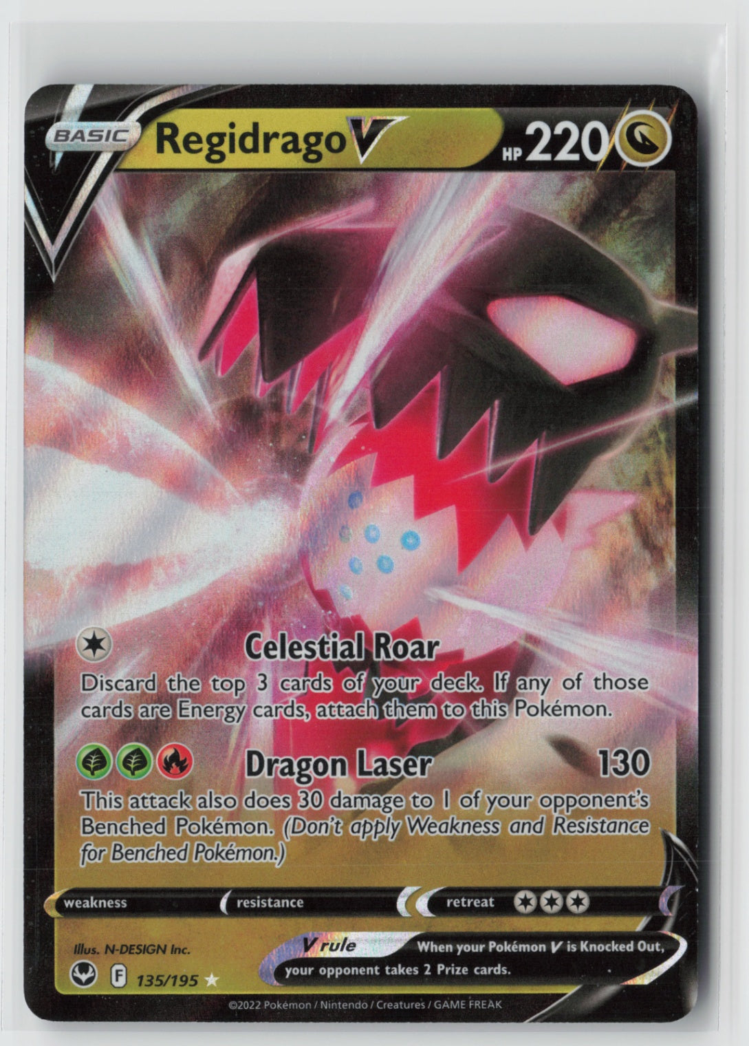 Regidrago V 135/195 – SWSH12: Silver Tempest Pokémon Card NM