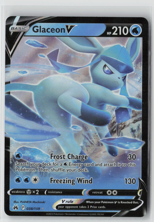 Glaceon V 038/159 – Crown Zenith Pokémon Card NM