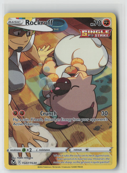 Rockruff TG07/TG30 – SWSH12: Silver Tempest Trainer Gallery Pokémon Card NM