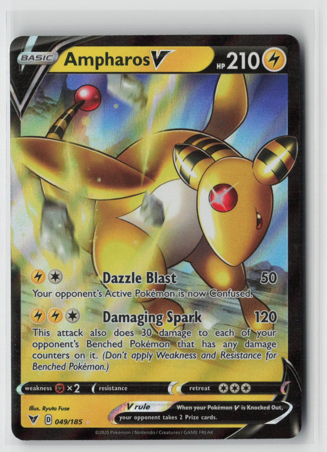 Ampharos V 049/185 – SWSH04: Vivid Voltage Pokémon Card NM