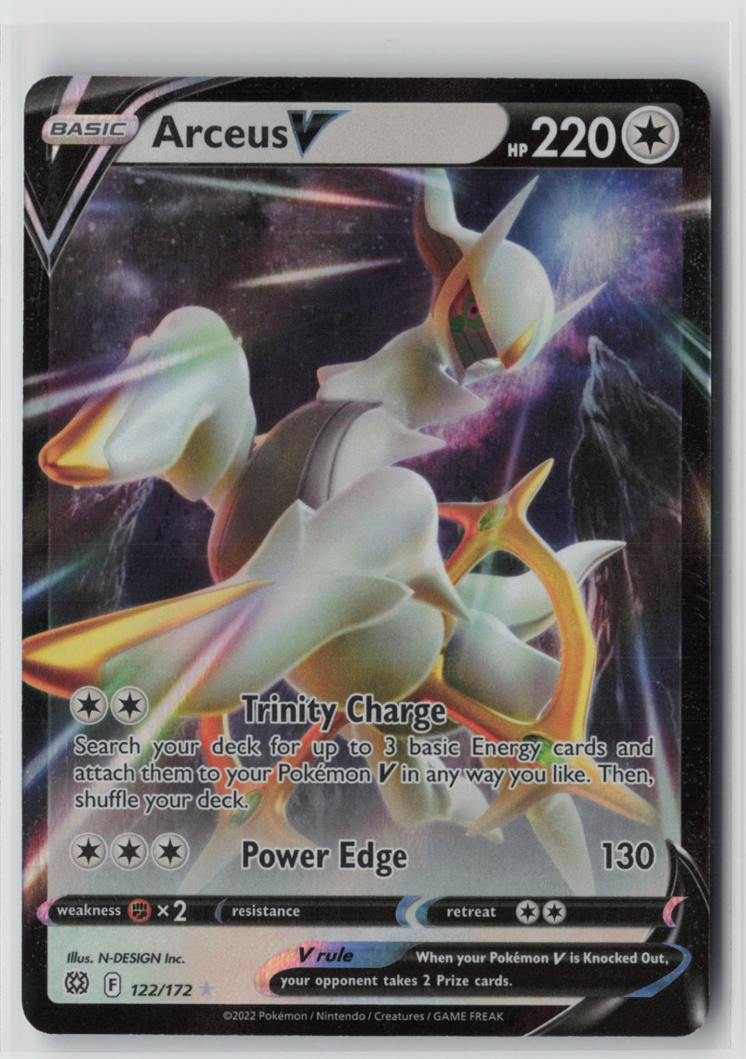Arceus V 122/172 – SWSH09: Brilliant Stars Pokémon Card NM
