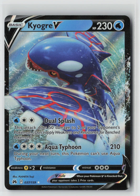 Kyogre V 037/159 – Crown Zenith Pokémon Card NM