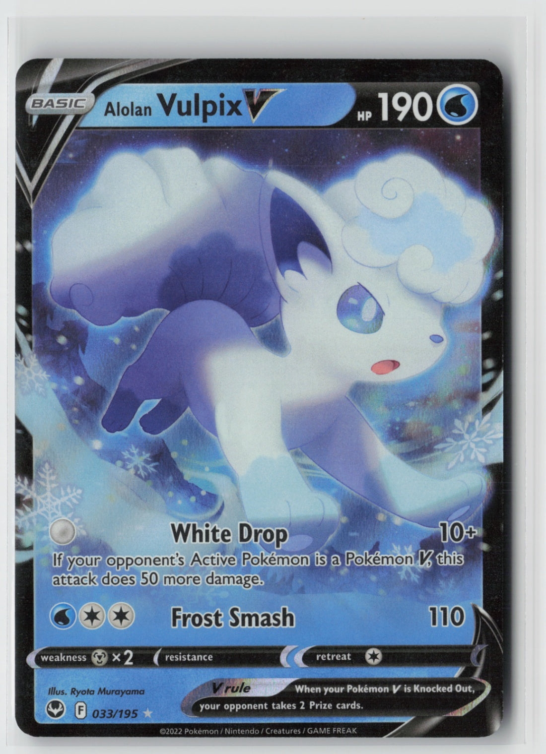 Alolan Vulpix V 033/195 – SWSH12: Silver Tempest Pokémon Card NM