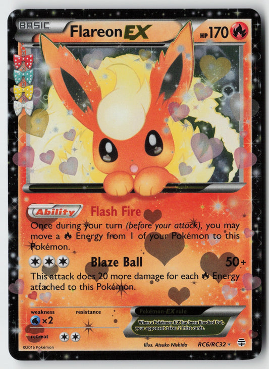Flareon EX RC6/RC32 – Generations: Radiant Collection Pokémon Card NM