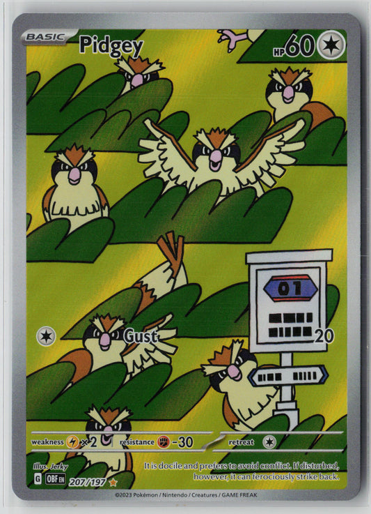 Pidgey 207/197 – Obsidian Flames Pokémon Card NM