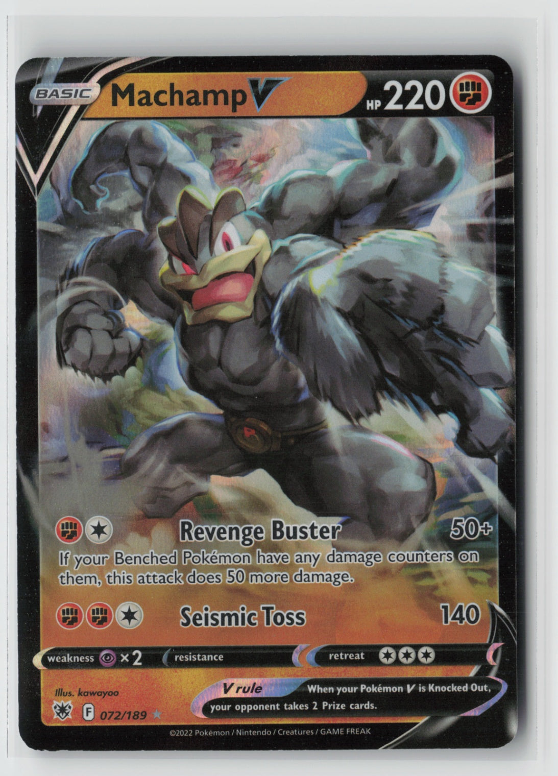 Machamp V 072/189 – SWSH10: Astral Radiance Pokémon Card NM