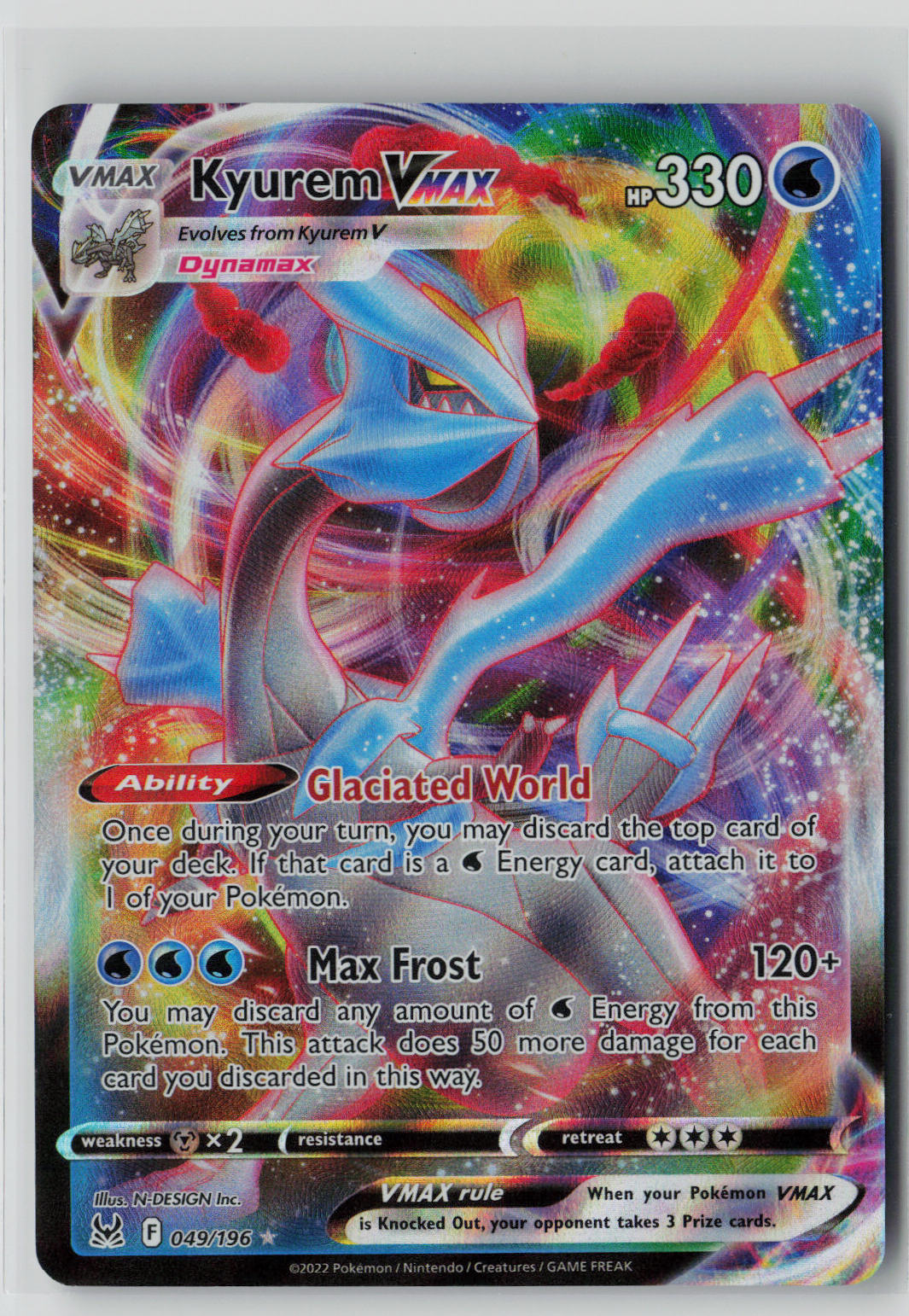 Kyurem VMAX 049/196 – Lost Origin Pokémon Card NM