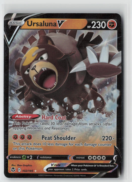 Ursaluna V 102/195 – SWSH12: Silver Tempest Pokémon Card NM