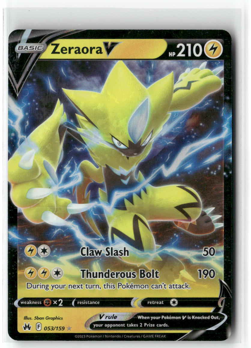 Zeraora V 053/159 – Crown Zenith Pokémon Card NM
