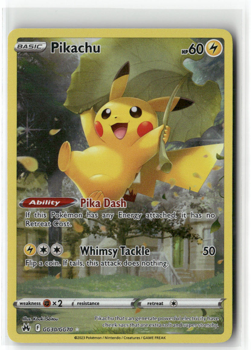 Pikachu GG30/GG70 – Crown Zenith: Galarian Gallery Pokémon Card NM